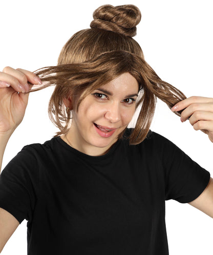 Wigs2you H-7153コスプレウィッグ レディース ブラウン ゴシック風 ヴィクトリアン風 フルウィッグ まとめ髪 シニヨン 前髪付き 耐熱ファイバー クラシックスタイル ハロウィン 仮装 舞台 イベント