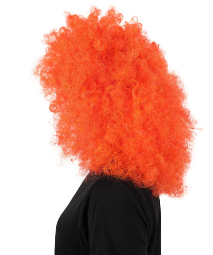Wigs2you H-7158 女性用 ニコラ レッド ボリュームのあるアフロカーリーウィッグ | ロング合成レースフロントウィッグ | コスプレ、ドラァグ、ディスコ、イベント用のボリュームヘアパーティウィッグ