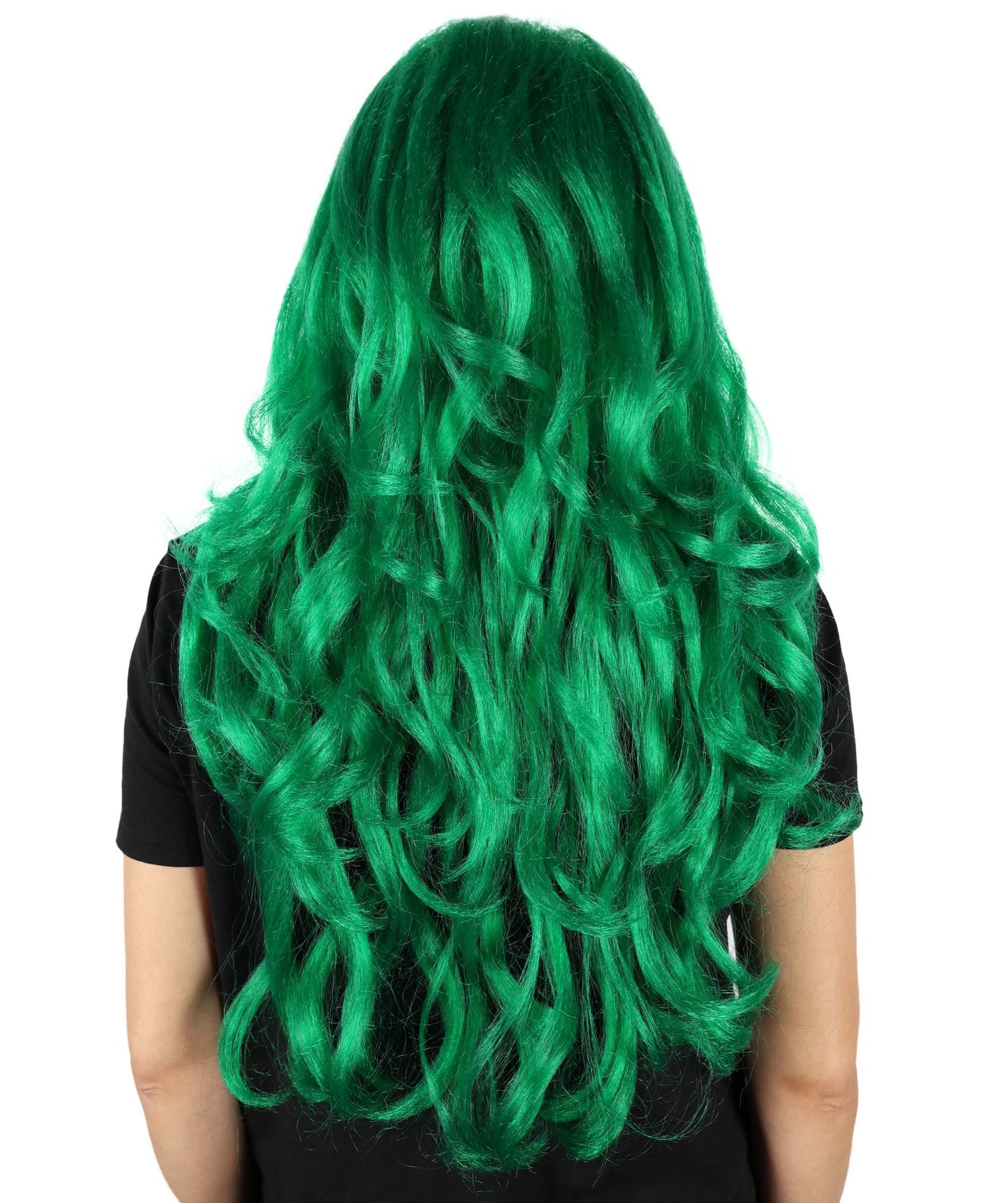 Wigs2you H-7160 女性用 60cm エクストラロング ウェーブグリーンウィッグ | 人魚をイメージしたファンタジーウィッグ、アニメ、テーマイベントに最適
