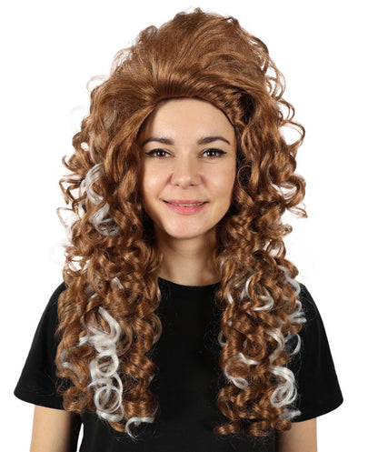 Wigs2you H-7161レディース ブラウン＆ブロンド グラデーション ロングカーリーウィッグ | ボリュームスタイル 合成繊維 フルウィッグ | コスプレ・ハロウィン・イベント・普段使い用