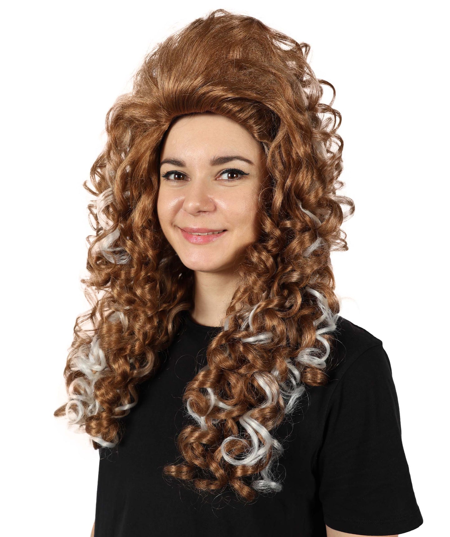 Wigs2you H-7161レディース ブラウン＆ブロンド グラデーション ロングカーリーウィッグ | ボリュームスタイル 合成繊維 フルウィッグ | コスプレ・ハロウィン・イベント・普段使い用