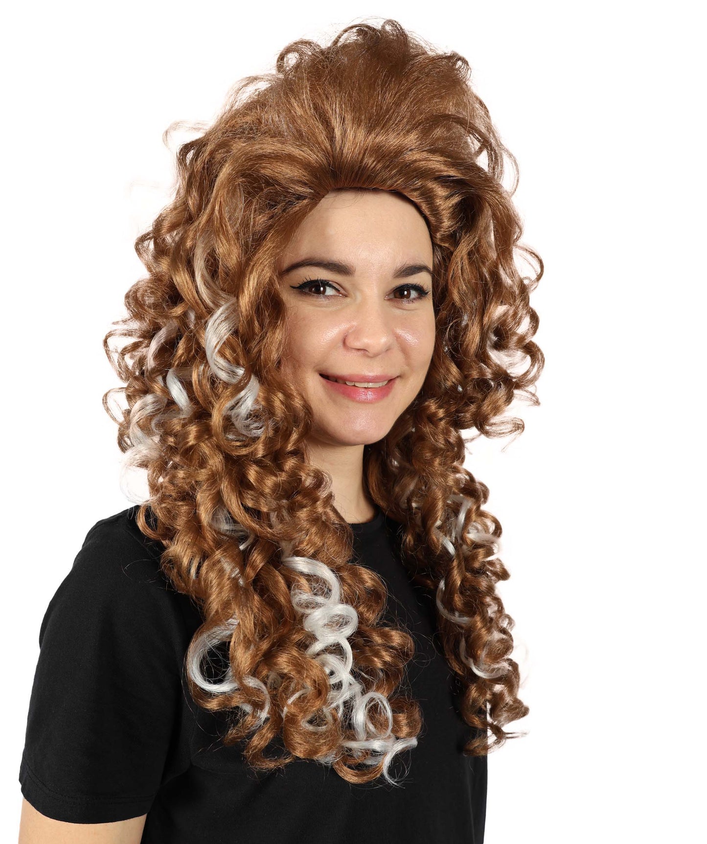 Wigs2you H-7161レディース ブラウン＆ブロンド グラデーション ロングカーリーウィッグ | ボリュームスタイル 合成繊維 フルウィッグ | コスプレ・ハロウィン・イベント・普段使い用
