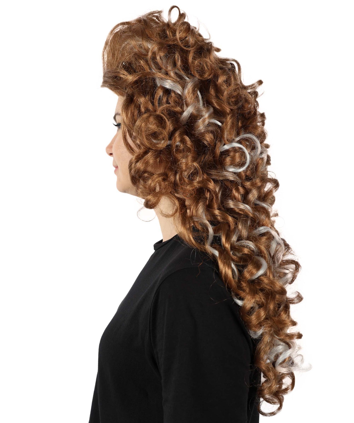 Wigs2you H-7161レディース ブラウン＆ブロンド グラデーション ロングカーリーウィッグ | ボリュームスタイル 合成繊維 フルウィッグ | コスプレ・ハロウィン・イベント・普段使い用