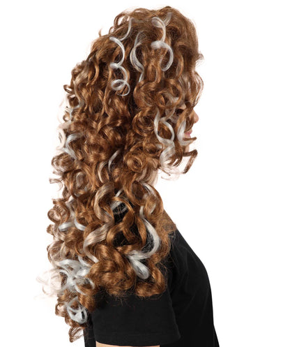 Wigs2you H-7161レディース ブラウン＆ブロンド グラデーション ロングカーリーウィッグ | ボリュームスタイル 合成繊維 フルウィッグ | コスプレ・ハロウィン・イベント・普段使い用