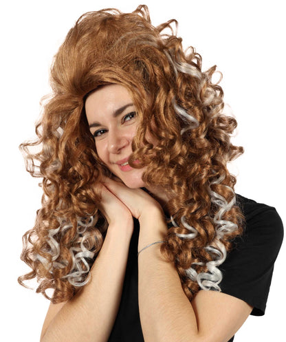 Wigs2you H-7161レディース ブラウン＆ブロンド グラデーション ロングカーリーウィッグ | ボリュームスタイル 合成繊維 フルウィッグ | コスプレ・ハロウィン・イベント・普段使い用