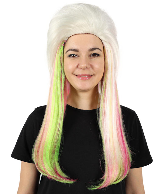 Wigs2you H-7162レディース レインボー ロングウェーブウィッグ 前髪付き | 合成繊維 フルウィッグ | 普段使い・コスプレ・ハロウィン・イベント用