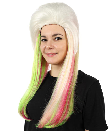 Wigs2you H-7162レディース レインボー ロングウェーブウィッグ 前髪付き | 合成繊維 フルウィッグ | 普段使い・コスプレ・ハロウィン・イベント用