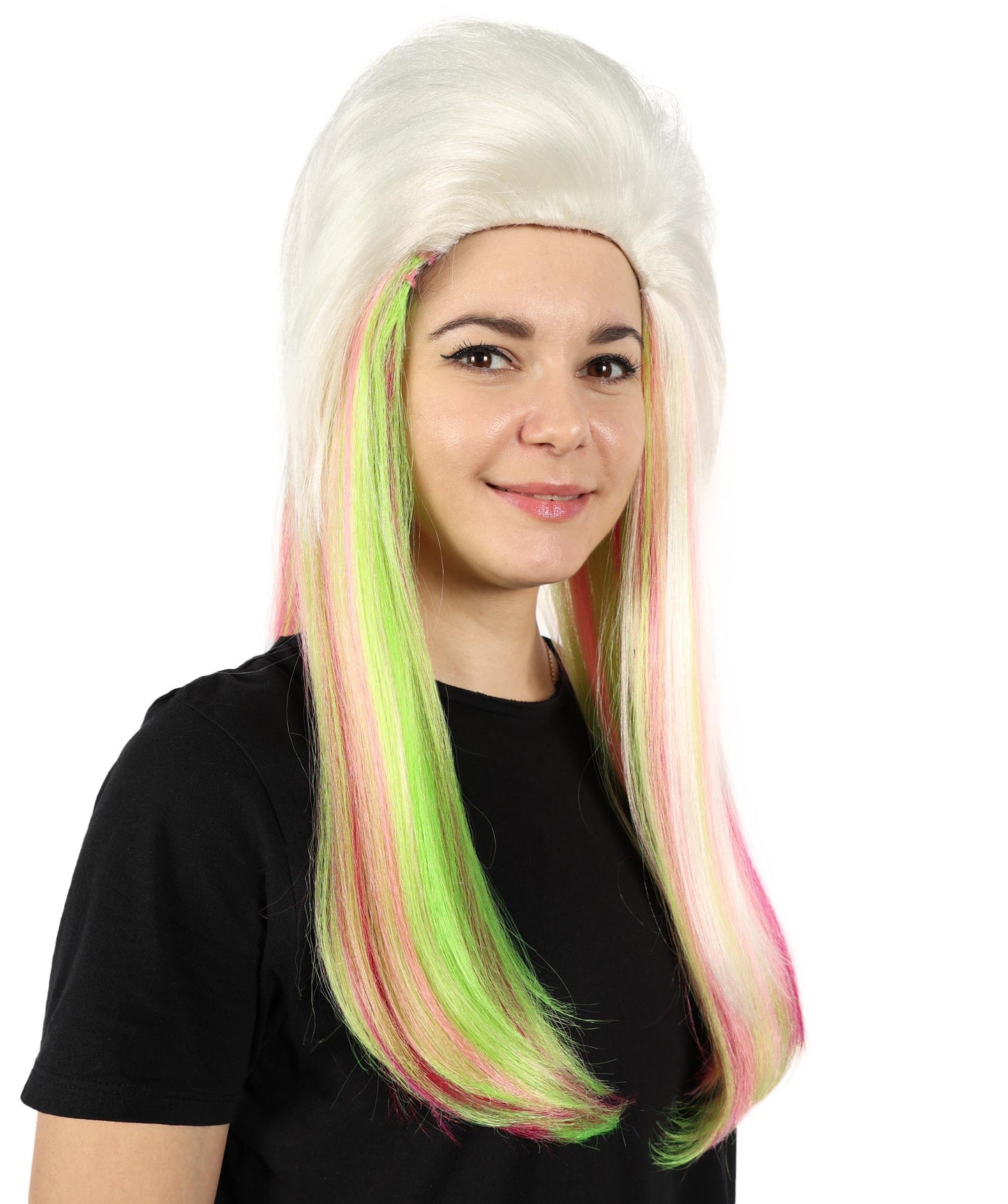 Wigs2you H-7162レディース レインボー ロングウェーブウィッグ 前髪付き | 合成繊維 フルウィッグ | 普段使い・コスプレ・ハロウィン・イベント用