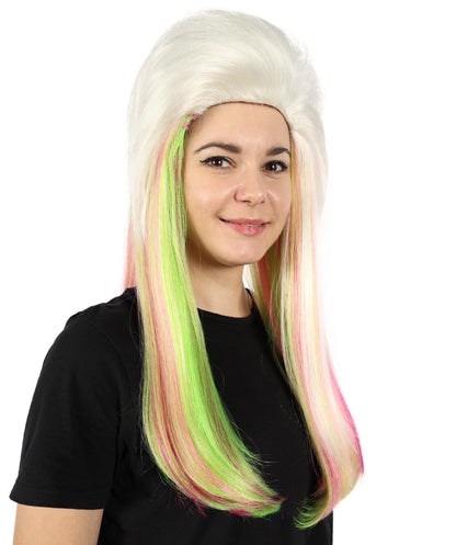 Wigs2you H-7162レディース レインボー ロングウェーブウィッグ 前髪付き | 合成繊維 フルウィッグ | 普段使い・コスプレ・ハロウィン・イベント用