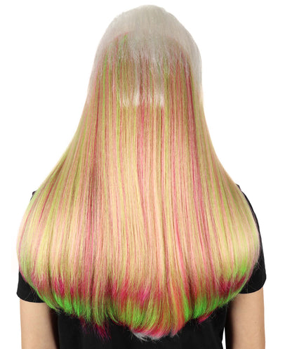 Wigs2you H-7162レディース レインボー ロングウェーブウィッグ 前髪付き | 合成繊維 フルウィッグ | 普段使い・コスプレ・ハロウィン・イベント用