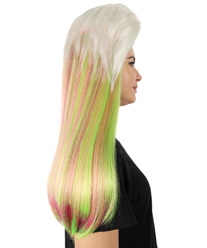 Wigs2you H-7162レディース レインボー ロングウェーブウィッグ 前髪付き | 合成繊維 フルウィッグ | 普段使い・コスプレ・ハロウィン・イベント用