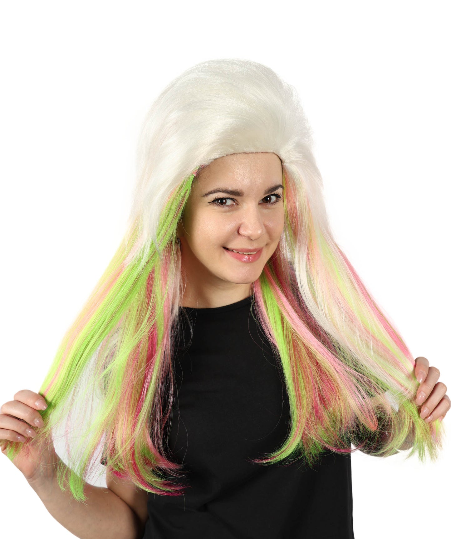 Wigs2you H-7162レディース レインボー ロングウェーブウィッグ 前髪付き | 合成繊維 フルウィッグ | 普段使い・コスプレ・ハロウィン・イベント用