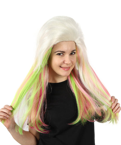 Wigs2you H-7162レディース レインボー ロングウェーブウィッグ 前髪付き | 合成繊維 フルウィッグ | 普段使い・コスプレ・ハロウィン・イベント用