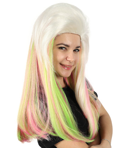 Wigs2you H-7162レディース レインボー ロングウェーブウィッグ 前髪付き | 合成繊維 フルウィッグ | 普段使い・コスプレ・ハロウィン・イベント用