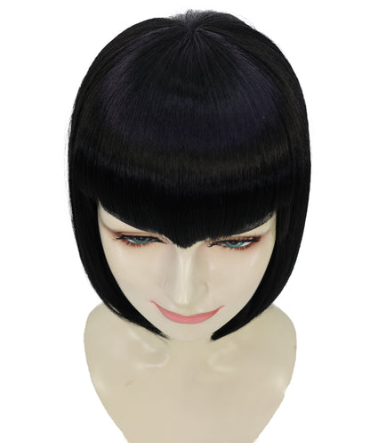 Wigs2you H-7164レディース ブラック ショートストレートウィッグ | 軽量 合成繊維 フルウィッグ | コスプレ・ハロウィン・テーマパーティー・イベント用