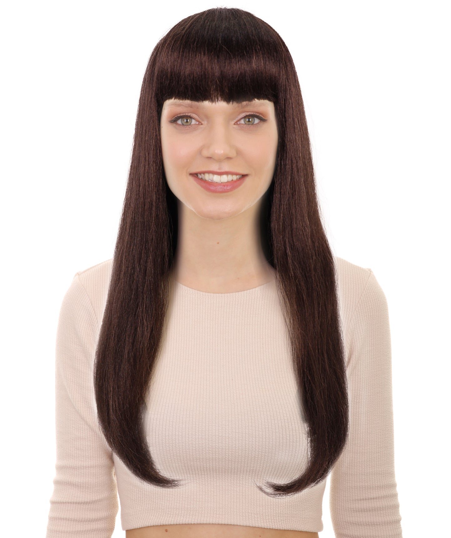 Wigs2you H-7165レディース ロングストレートウィッグ 前髪付き | 難燃性 合成繊維 フルウィッグ | マルチカラー コスプレ・ハロウィン・イベント・普段使い用