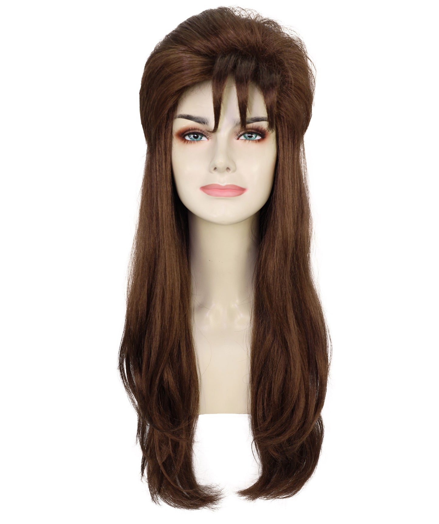 Wigs2you H-7166レディース マホガニーブラウン レイヤーウィッグ 前髪付き | 軽量 合成繊維 フルウィッグ | レトロスタイル コスプレ・ハロウィン・テーマパーティー・イベント用