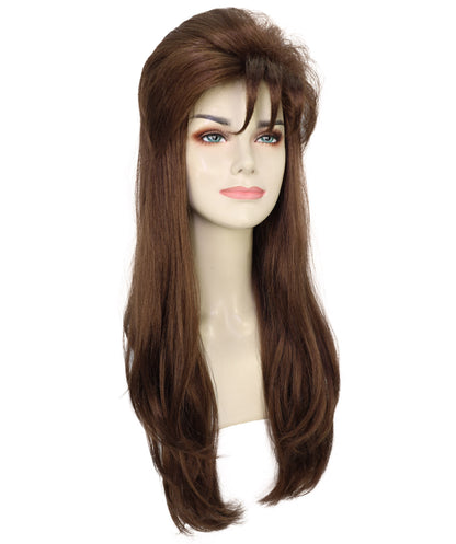 Wigs2you H-7166レディース マホガニーブラウン レイヤーウィッグ 前髪付き | 軽量 合成繊維 フルウィッグ | レトロスタイル コスプレ・ハロウィン・テーマパーティー・イベント用