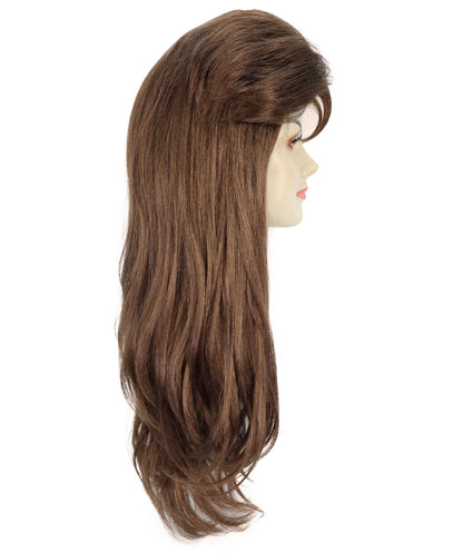 Wigs2you H-7166レディース マホガニーブラウン レイヤーウィッグ 前髪付き | 軽量 合成繊維 フルウィッグ | レトロスタイル コスプレ・ハロウィン・テーマパーティー・イベント用