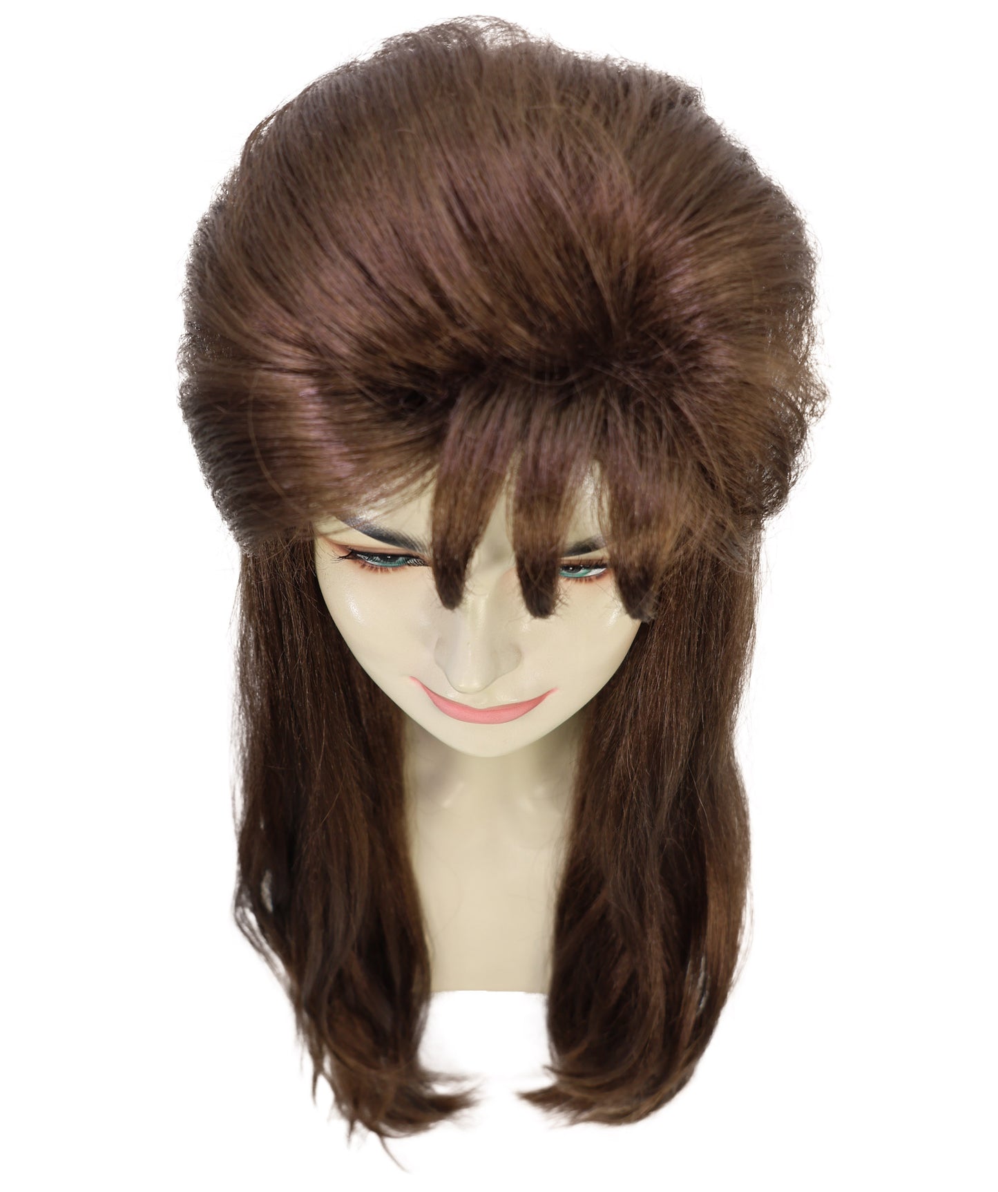 Wigs2you H-7166レディース マホガニーブラウン レイヤーウィッグ 前髪付き | 軽量 合成繊維 フルウィッグ | レトロスタイル コスプレ・ハロウィン・テーマパーティー・イベント用