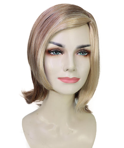 Wigs2you H-7167 女性用ショートレイヤードストレートマルチウィッグ、調節可能な軽量合成繊維、ハロウィンコスプレやレトロイベントに最適