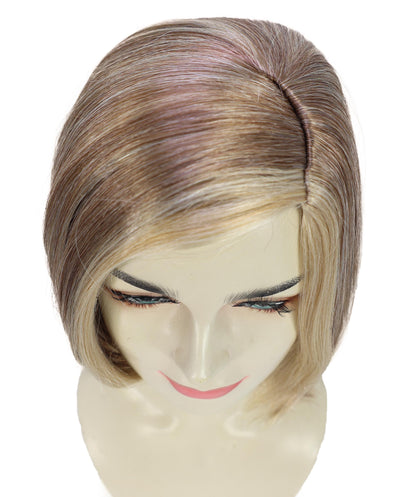Wigs2you H-7167 女性用ショートレイヤードストレートマルチウィッグ、調節可能な軽量合成繊維、ハロウィンコスプレやレトロイベントに最適