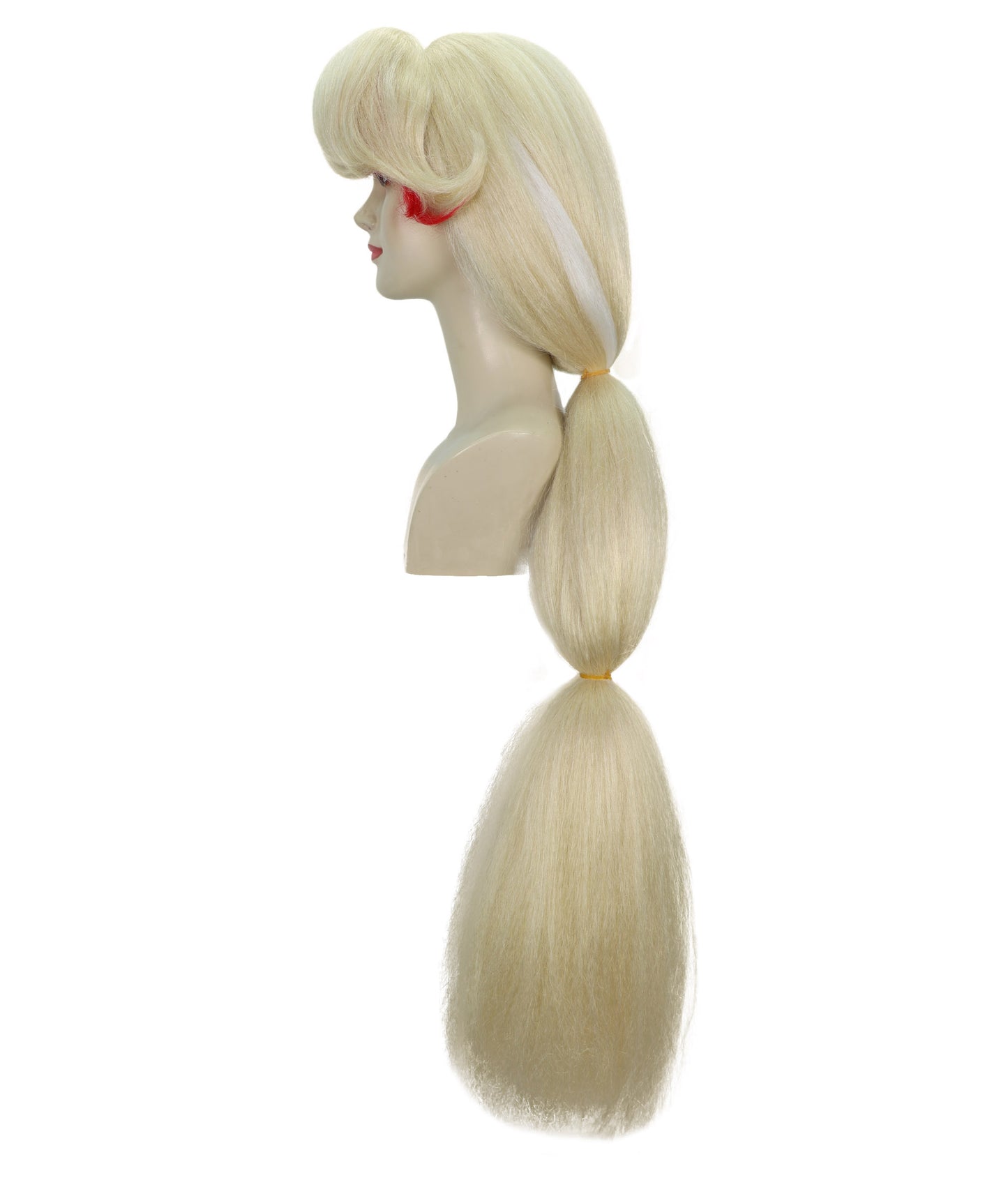 Wigs2you H-7171レディース ロングブロンド ポニーテールウィッグ 前髪付き | 難燃性 合成繊維 フルウィッグ | コスプレ・ハロウィン・イベント・パーティー用