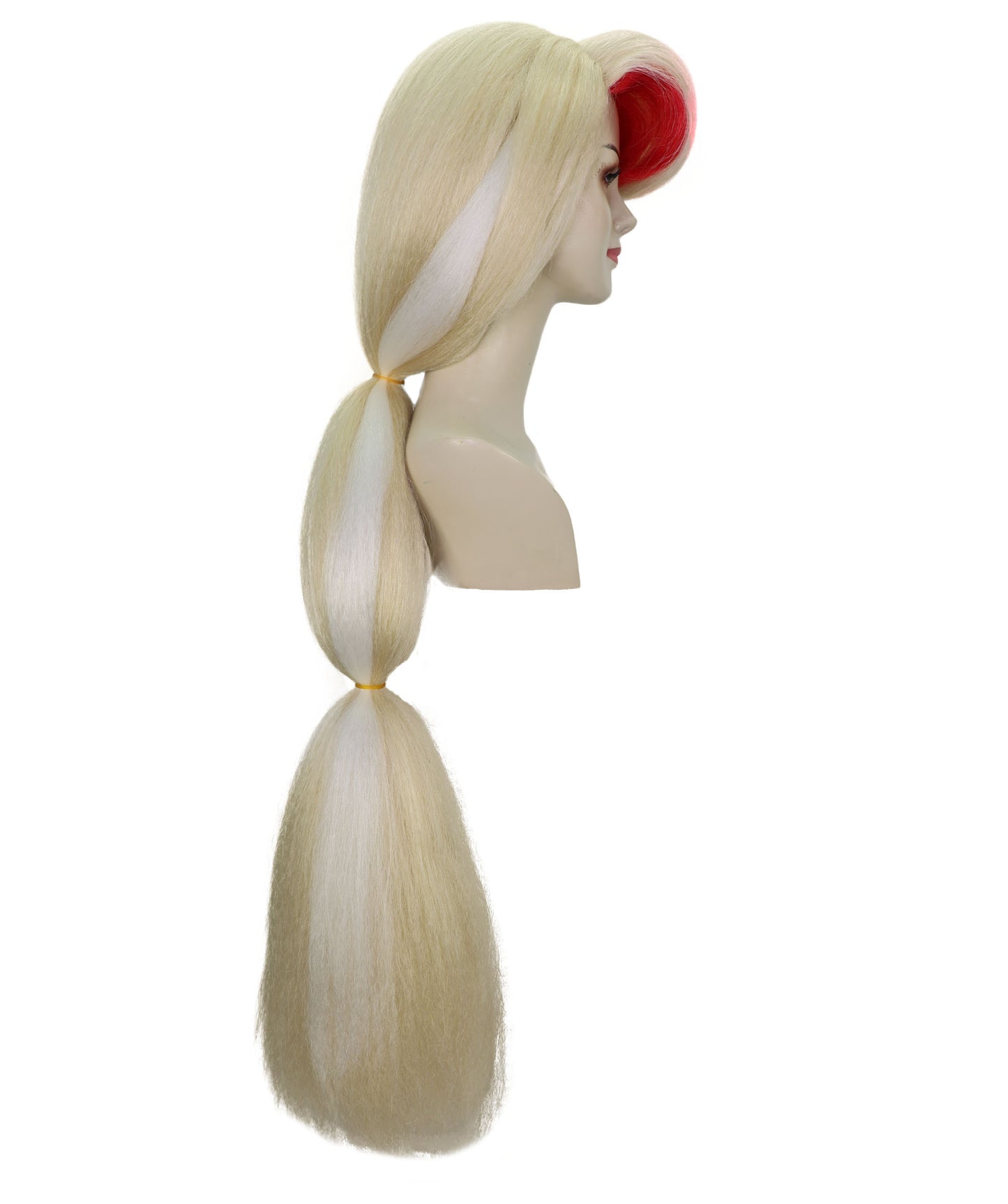 Wigs2you H-7171レディース ロングブロンド ポニーテールウィッグ 前髪付き | 難燃性 合成繊維 フルウィッグ | コスプレ・ハロウィン・イベント・パーティー用