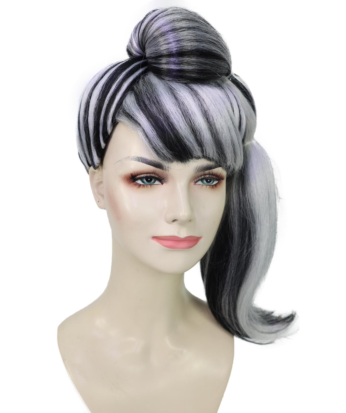 Wigs2you H-7173レディース ハイライト入り ハイポニーテールウィッグ 毛先カール | 難燃性 合成繊維 フルウィッグ | コスプレ・ハロウィン・イベント・パーティー用