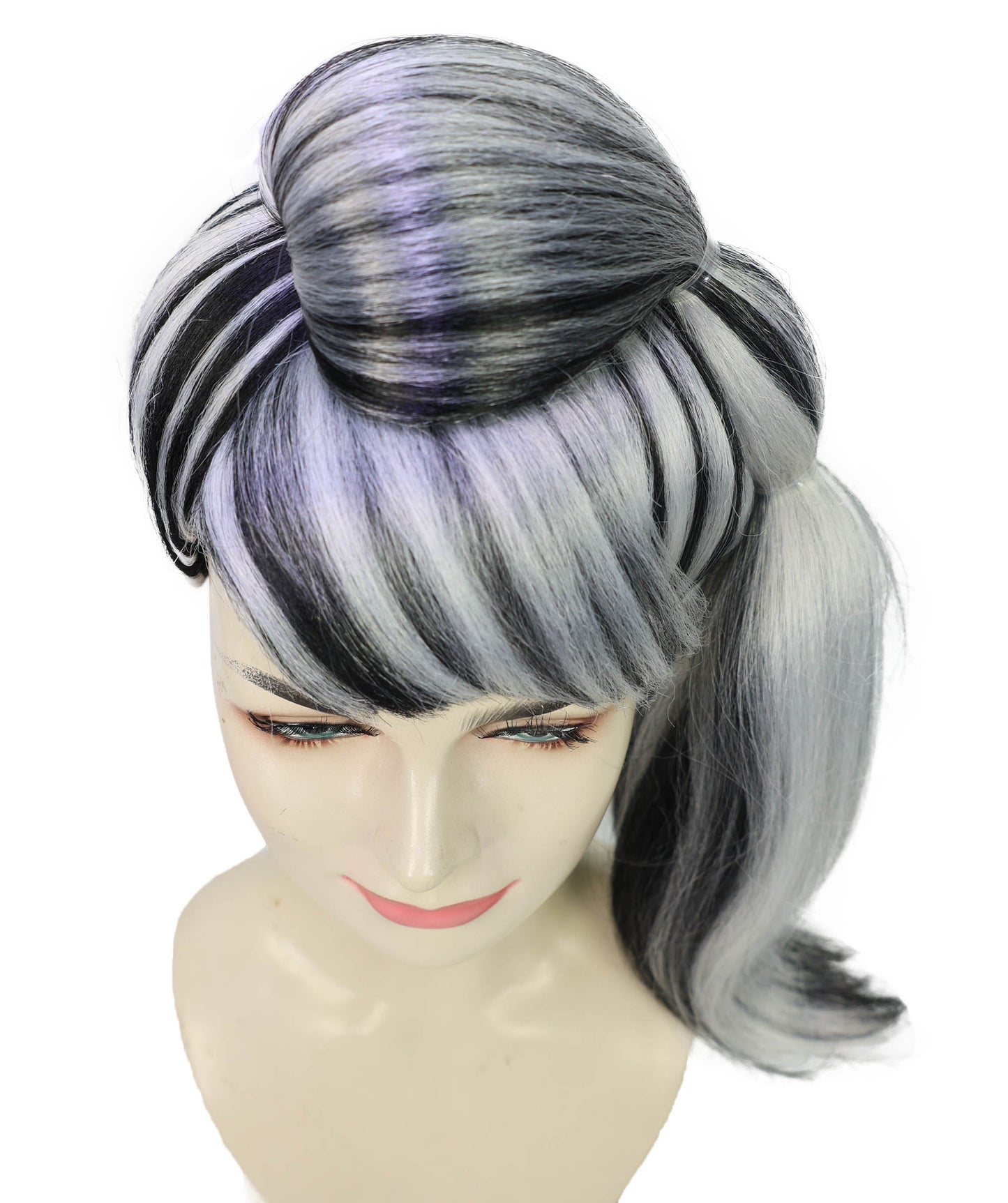 Wigs2you H-7173レディース ハイライト入り ハイポニーテールウィッグ 毛先カール | 難燃性 合成繊維 フルウィッグ | コスプレ・ハロウィン・イベント・パーティー用