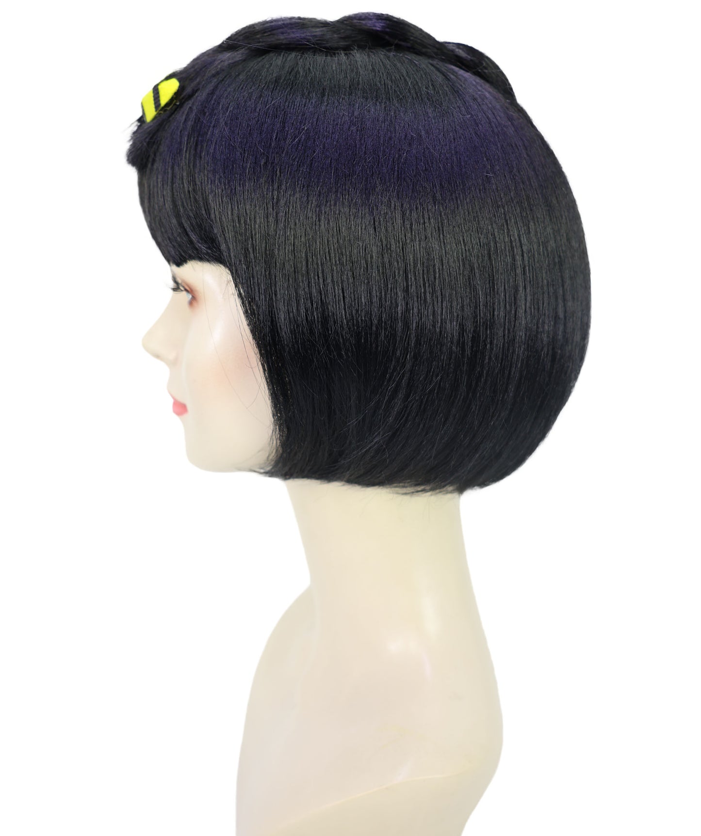 Wigs2you H-7174 レディース ブラック ショートストレートウィッグ クラウンカット 前髪付き | 合成繊維 フルウィッグ | コスプレ・ハロウィン・イベント・パーティー用