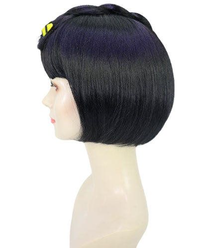 Wigs2you H-7174 レディース ブラック ショートストレートウィッグ クラウンカット 前髪付き | 合成繊維 フルウィッグ | コスプレ・ハロウィン・イベント・パーティー用