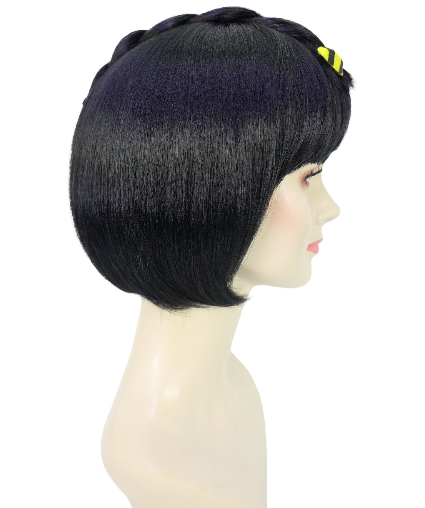 Wigs2you H-7174 レディース ブラック ショートストレートウィッグ クラウンカット 前髪付き | 合成繊維 フルウィッグ | コスプレ・ハロウィン・イベント・パーティー用