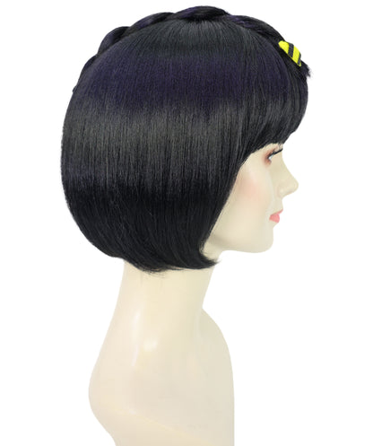 Wigs2you H-7174 レディース ブラック ショートストレートウィッグ クラウンカット 前髪付き | 合成繊維 フルウィッグ | コスプレ・ハロウィン・イベント・パーティー用