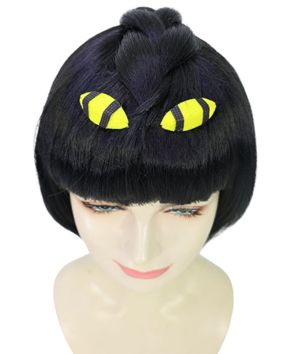 Wigs2you H-7174 レディース ブラック ショートストレートウィッグ クラウンカット 前髪付き | 合成繊維 フルウィッグ | コスプレ・ハロウィン・イベント・パーティー用