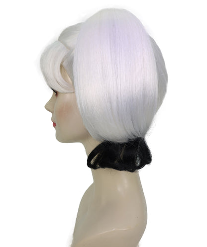 Wigs2you H-7175レディース ブラック＆ホワイト ツインテールウィッグ 前髪付き | スプリットカラー カール 合成繊維 フルウィッグ | コスプレ・ハロウィン・仮装・イベント・パーティー・普段使い用