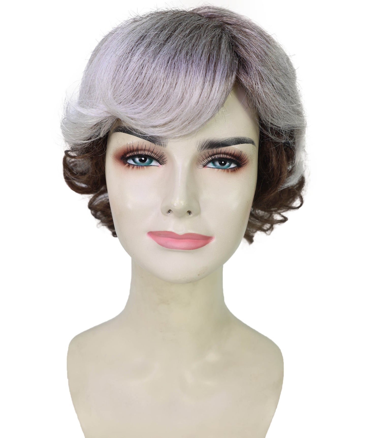 Wigs2you H-7176レディース ゴールデングラデーション ショートカールウィッグ | 合成繊維 フルウィッグ | コスプレ・ハロウィン・舞台・テーマパーティー・イベント・普段使い用