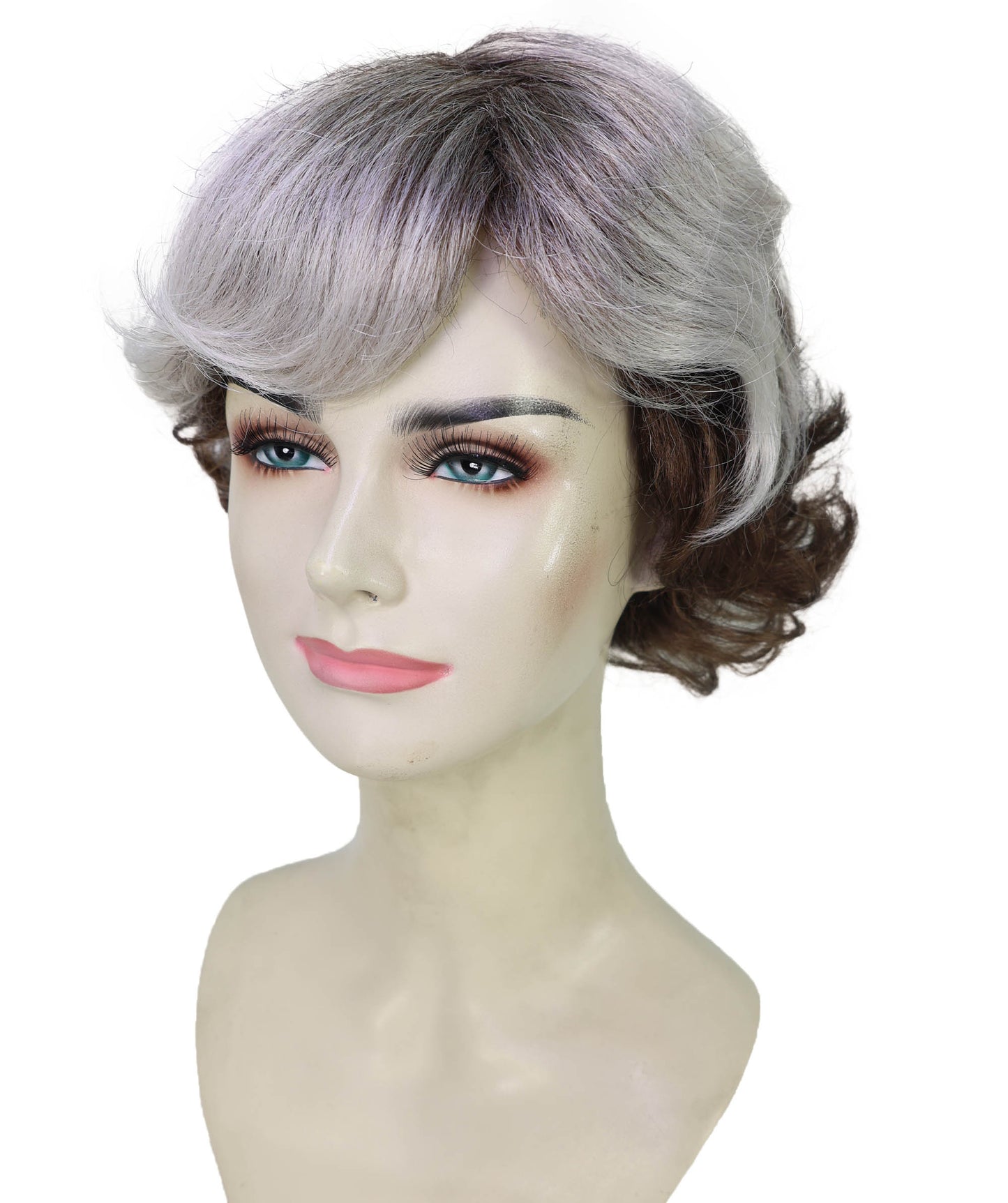 Wigs2you H-7176レディース ゴールデングラデーション ショートカールウィッグ | 合成繊維 フルウィッグ | コスプレ・ハロウィン・舞台・テーマパーティー・イベント・普段使い用