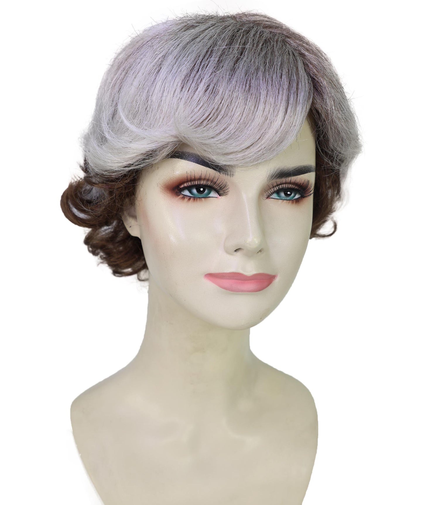 Wigs2you H-7176レディース ゴールデングラデーション ショートカールウィッグ | 合成繊維 フルウィッグ | コスプレ・ハロウィン・舞台・テーマパーティー・イベント・普段使い用