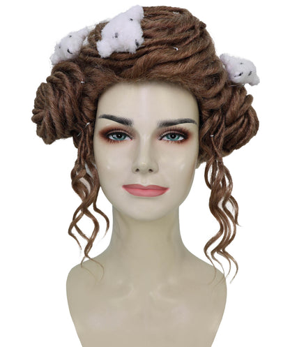 Wigs2you H-7178レディース ブラック＆パープル ミディアムボブウィッグ サイドバング付き | ストレート 合成繊維 フルウィッグ 通気性 キャップレス | コスプレ・ハロウィン・イベント・パーティー・普段使い用