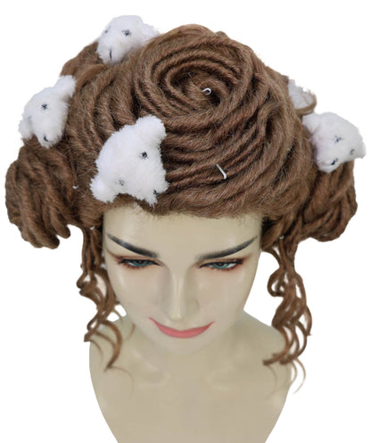 Wigs2you H-7178レディース ブラック＆パープル ミディアムボブウィッグ サイドバング付き | ストレート 合成繊維 フルウィッグ 通気性 キャップレス | コスプレ・ハロウィン・イベント・パーティー・普段使い用