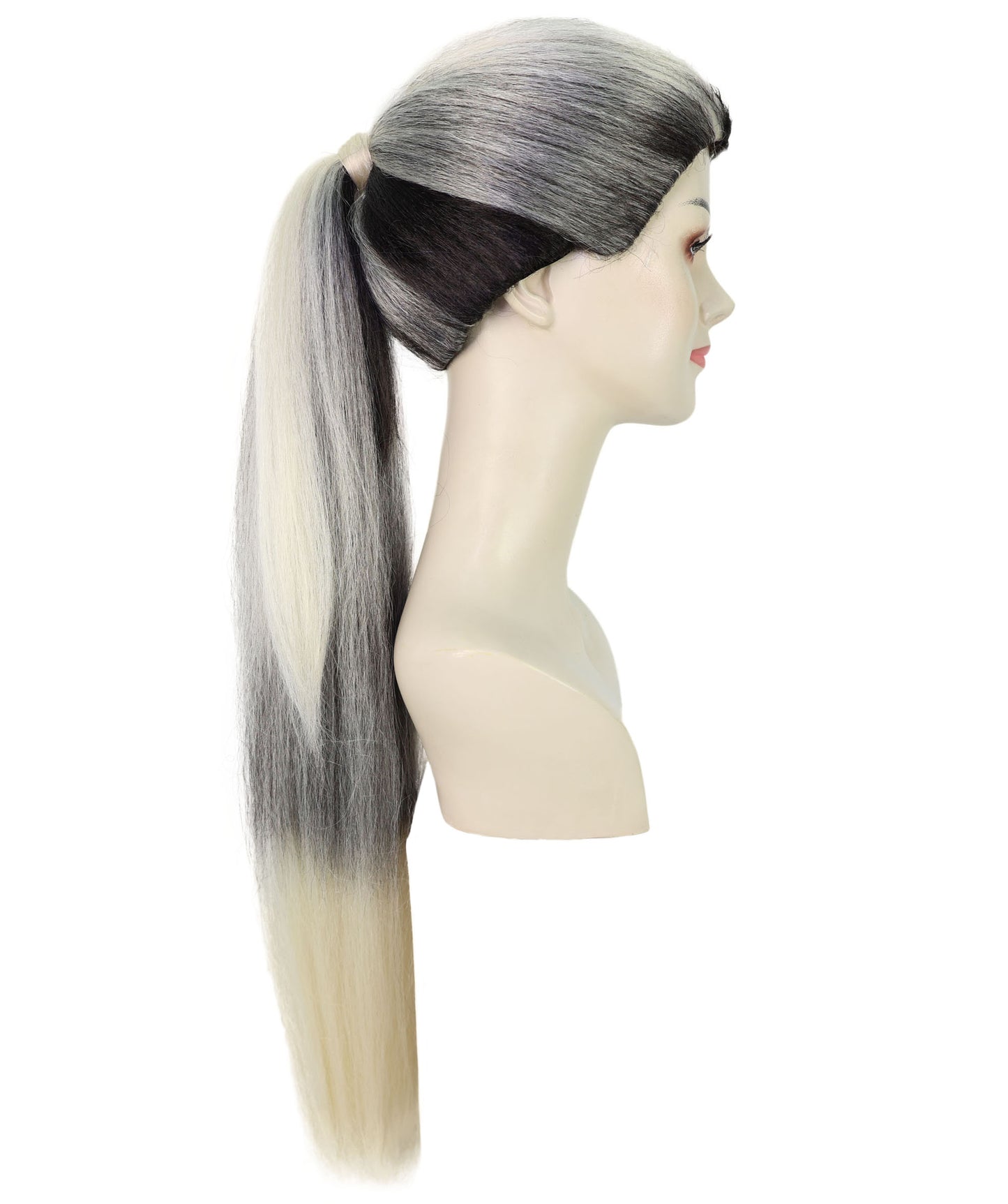 Wigs2you H-7180女性用ロングポニーテールウィッグ｜ハイブラック＆ブロンドポニーテールウィッグ｜キャップレスデザイン