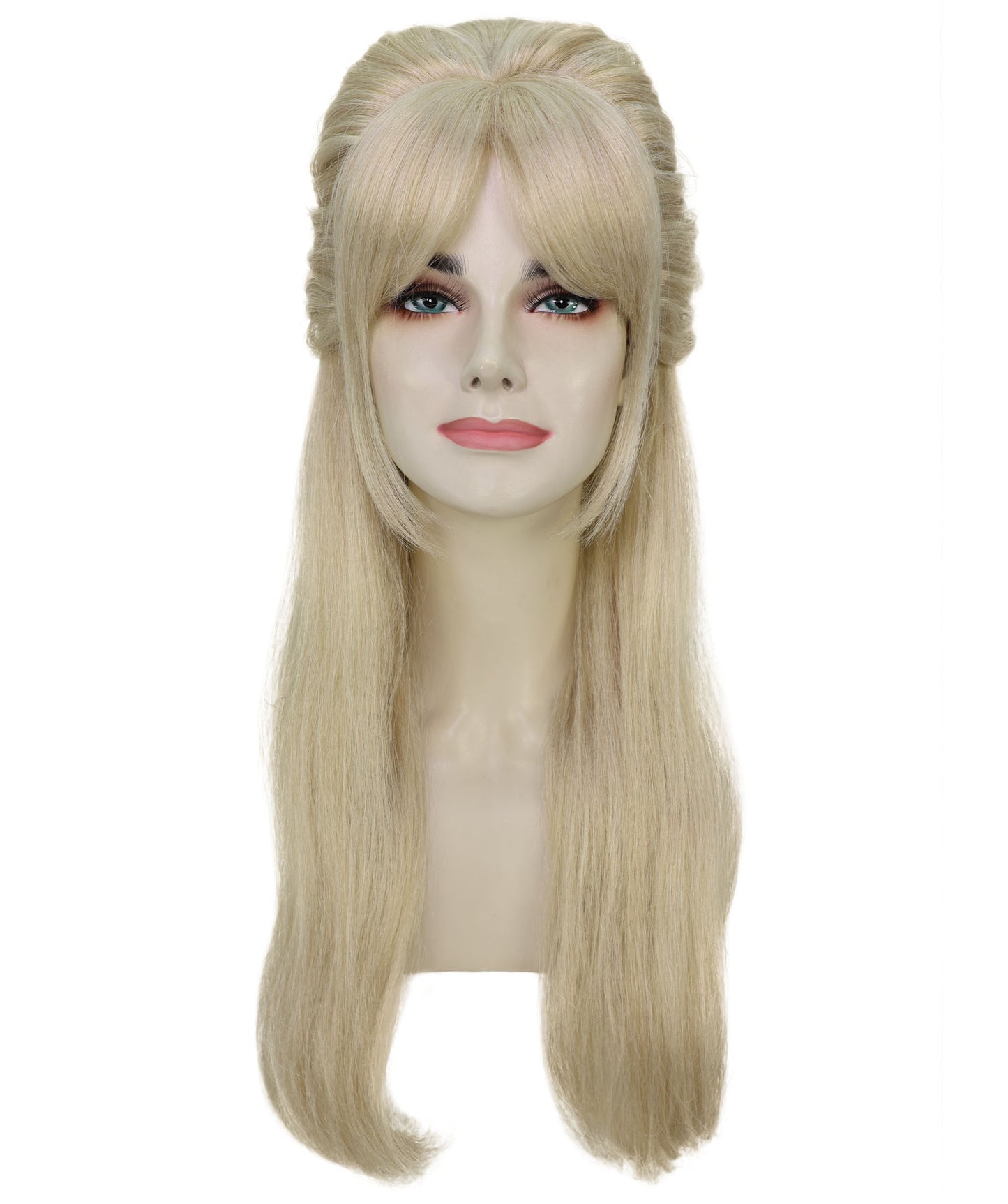 Wigs2you H-7185 女性用ドール風ブロンドロングレトロウィッグ｜ハロウィン＆コスプレウィッグ｜難燃性合成繊維