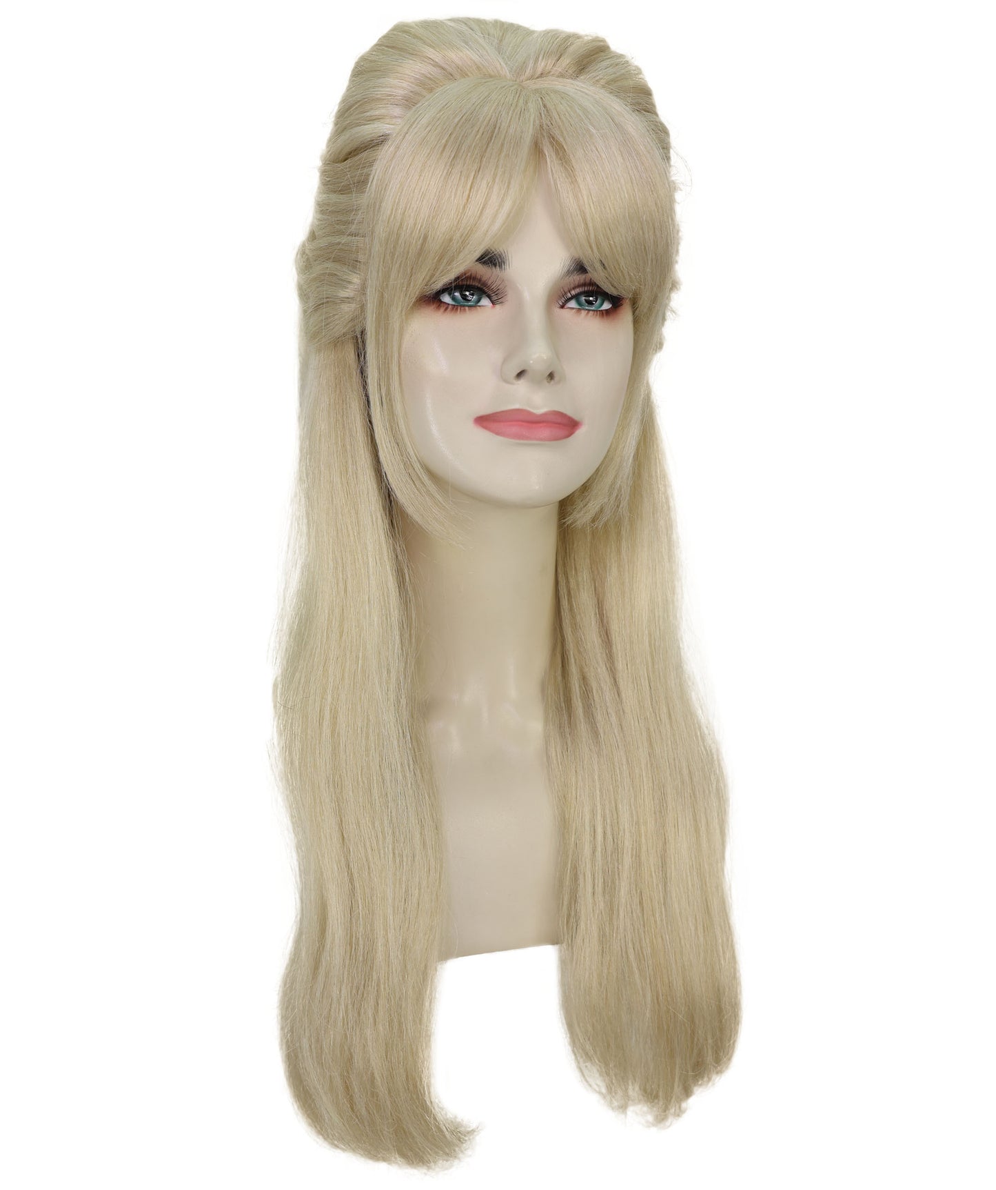 Wigs2you H-7185 女性用ドール風ブロンドロングレトロウィッグ｜ハロウィン＆コスプレウィッグ｜難燃性合成繊維