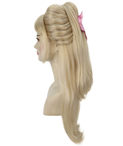 Wigs2you H-7185 女性用ドール風ブロンドロングレトロウィッグ｜ハロウィン＆コスプレウィッグ｜難燃性合成繊維