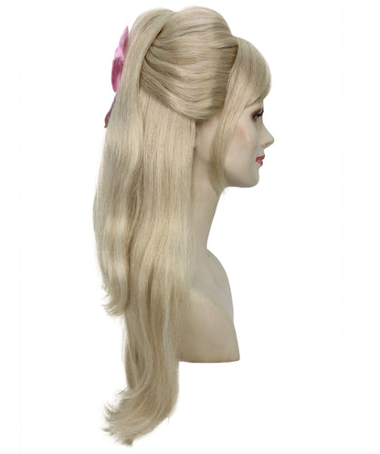 Wigs2you H-7185 女性用ドール風ブロンドロングレトロウィッグ｜ハロウィン＆コスプレウィッグ｜難燃性合成繊維