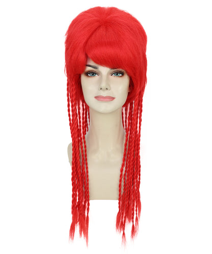 Wigs2you H-7186 女性用クラブウィッグ（レイブレッドの三つ編み付き）｜大人のための大胆なパーティーヘアピース｜レイブイベント、コスプレ、テーマパーティー用ウィッグ