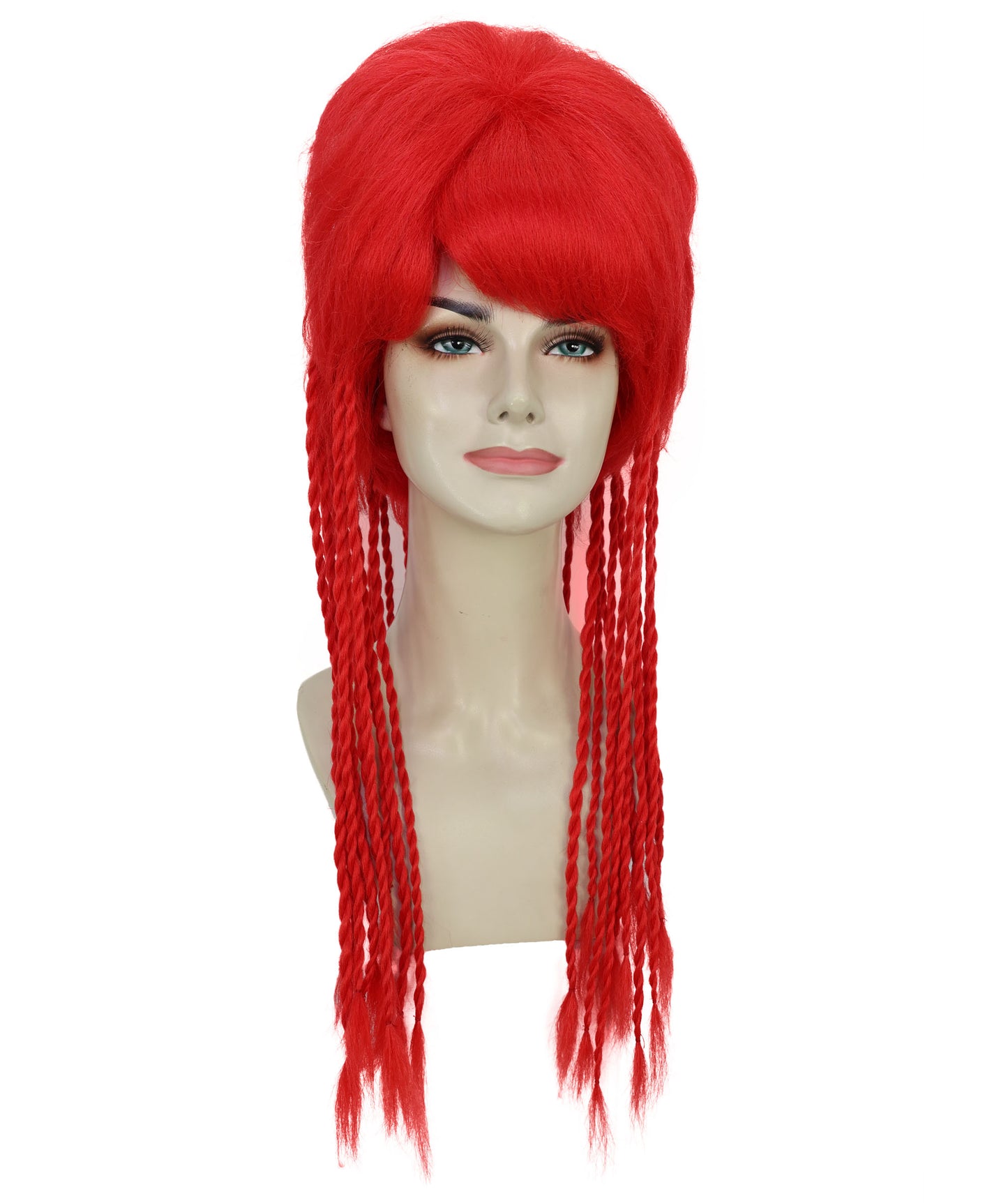Wigs2you H-7186 女性用クラブウィッグ（レイブレッドの三つ編み付き）｜大人のための大胆なパーティーヘアピース｜レイブイベント、コスプレ、テーマパーティー用ウィッグ
