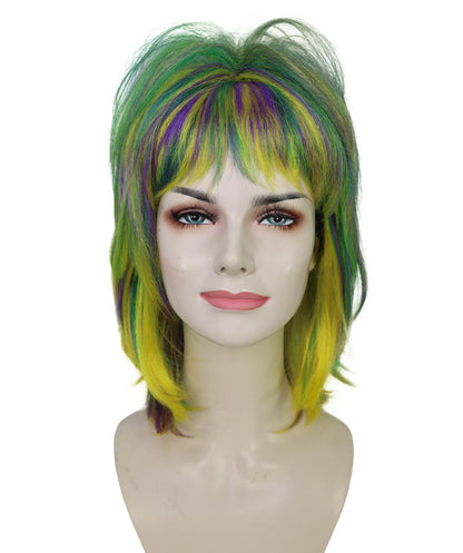 Wigs2you H-7188 女性用マルディグラ・チョッピーレイヤードウィッグ｜ファットチューズデーパーティー用ヘアピース｜パーティー、コスプレ、ステージパフォーマンス、テーマイベントに最適