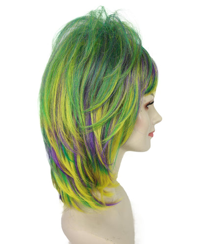 Wigs2you H-7188 女性用マルディグラ・チョッピーレイヤードウィッグ｜ファットチューズデーパーティー用ヘアピース｜パーティー、コスプレ、ステージパフォーマンス、テーマイベントに最適